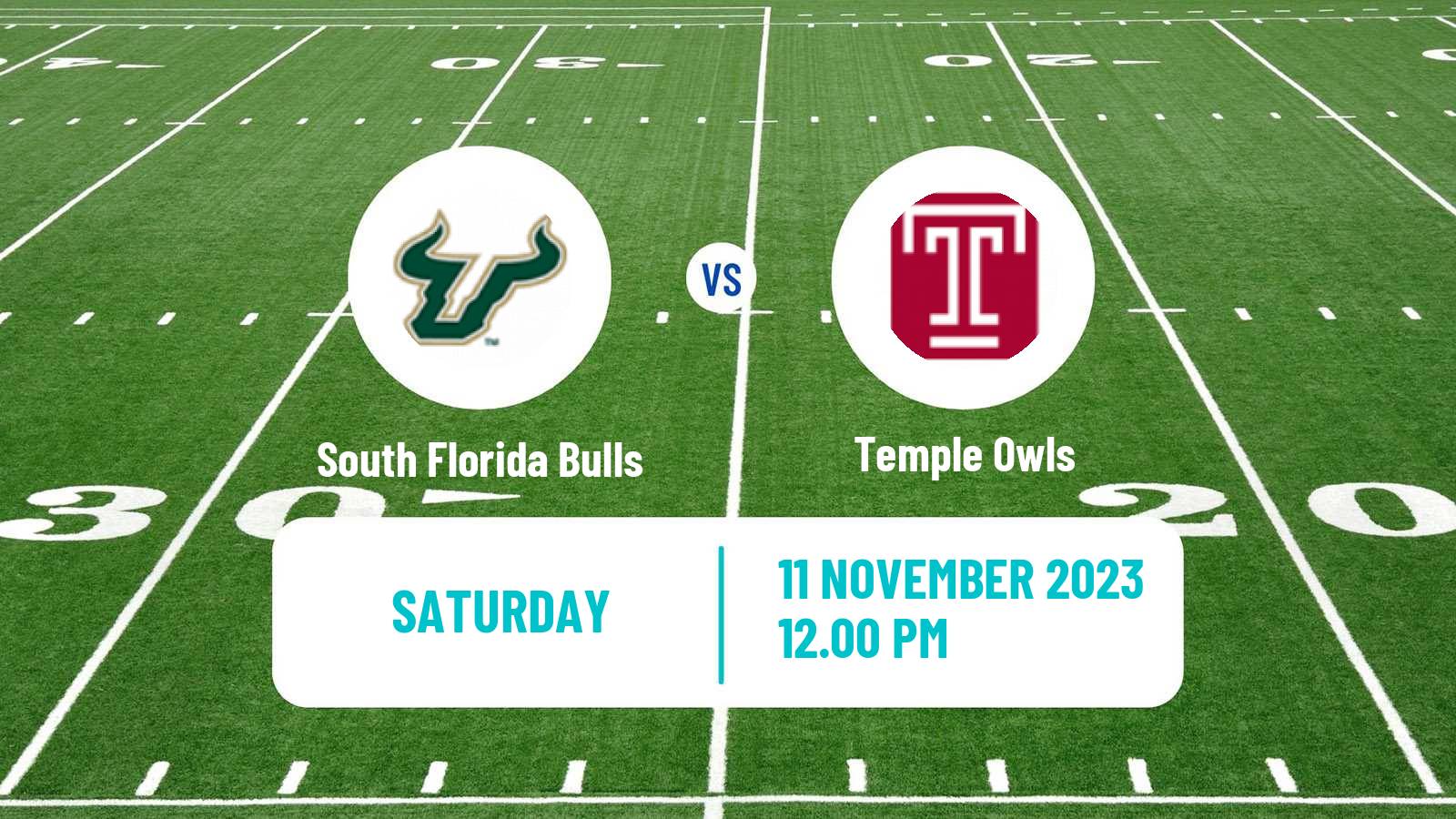 American football NCAA College Football South Florida Bulls - Temple Owls