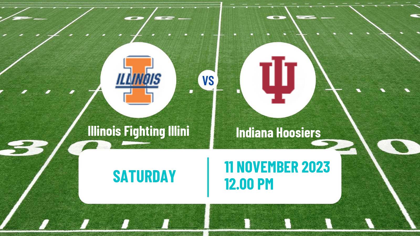 American football NCAA College Football Illinois Fighting Illini - Indiana Hoosiers