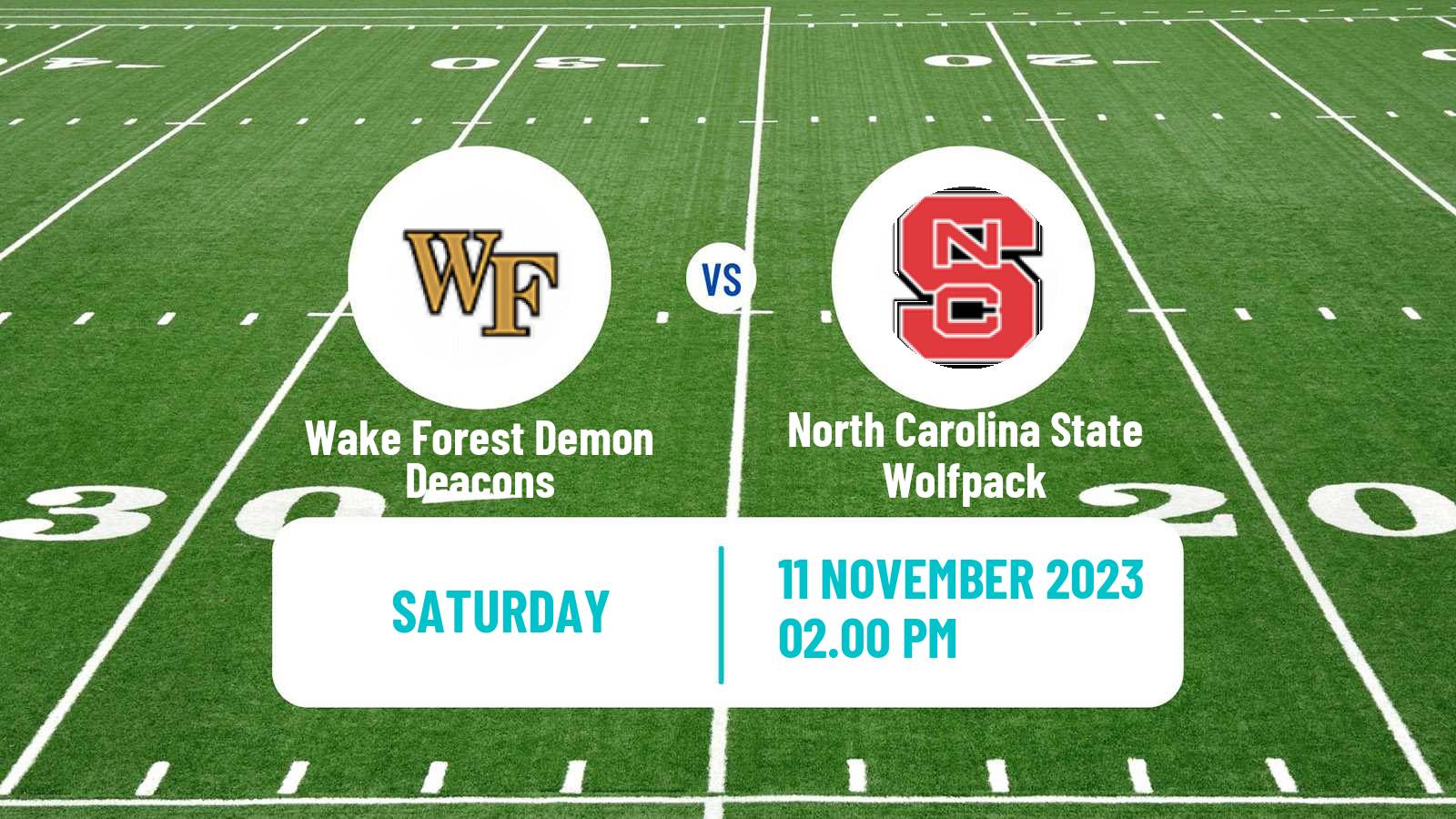 American football NCAA College Football Wake Forest Demon Deacons - North Carolina State Wolfpack