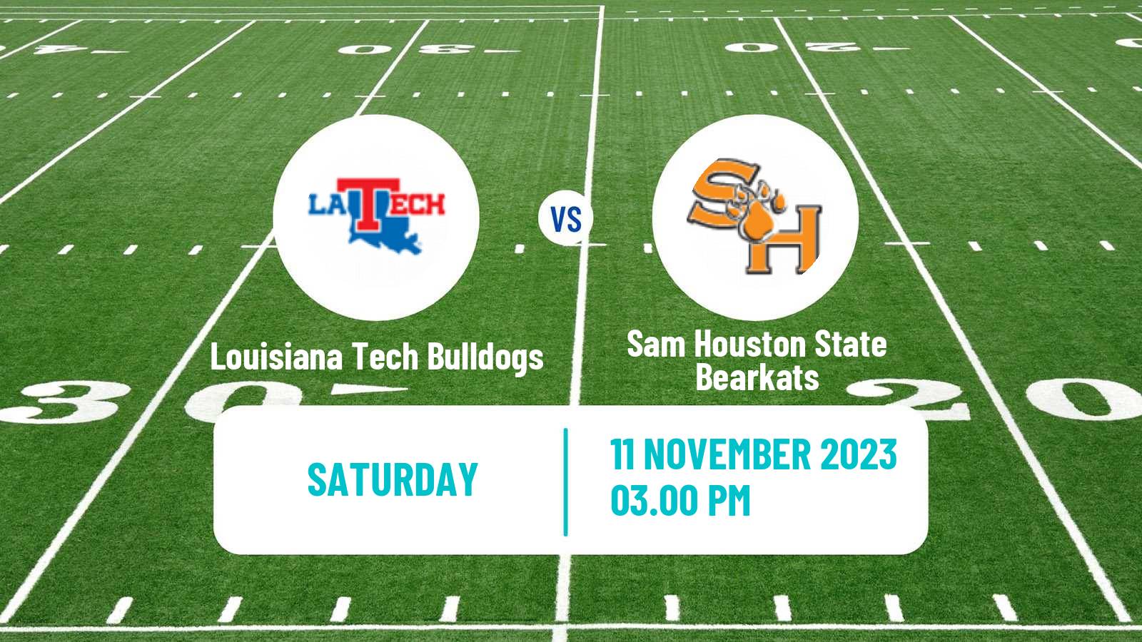 American football NCAA College Football Louisiana Tech Bulldogs - Sam Houston State Bearkats