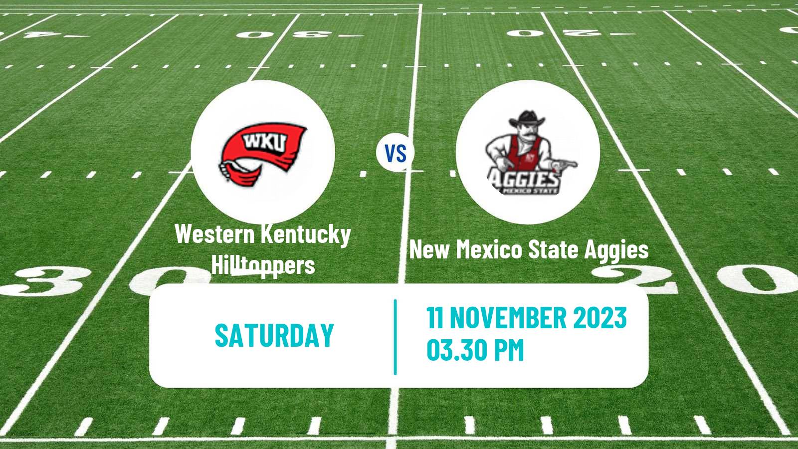 American football NCAA College Football Western Kentucky Hilltoppers - New Mexico State Aggies