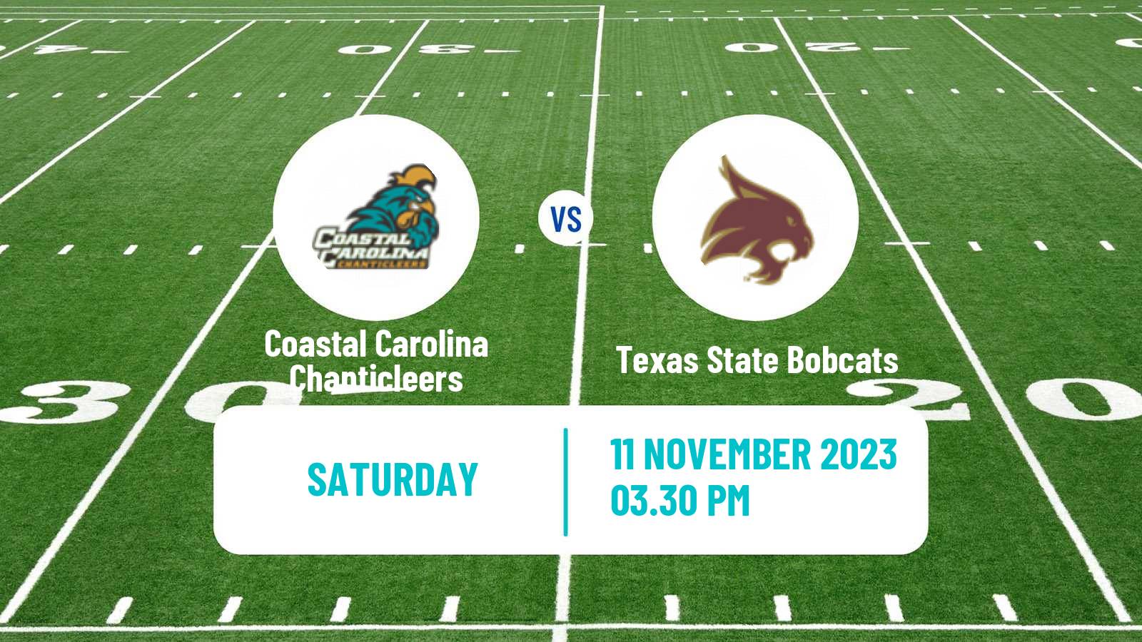 American football NCAA College Football Coastal Carolina Chanticleers - Texas State Bobcats