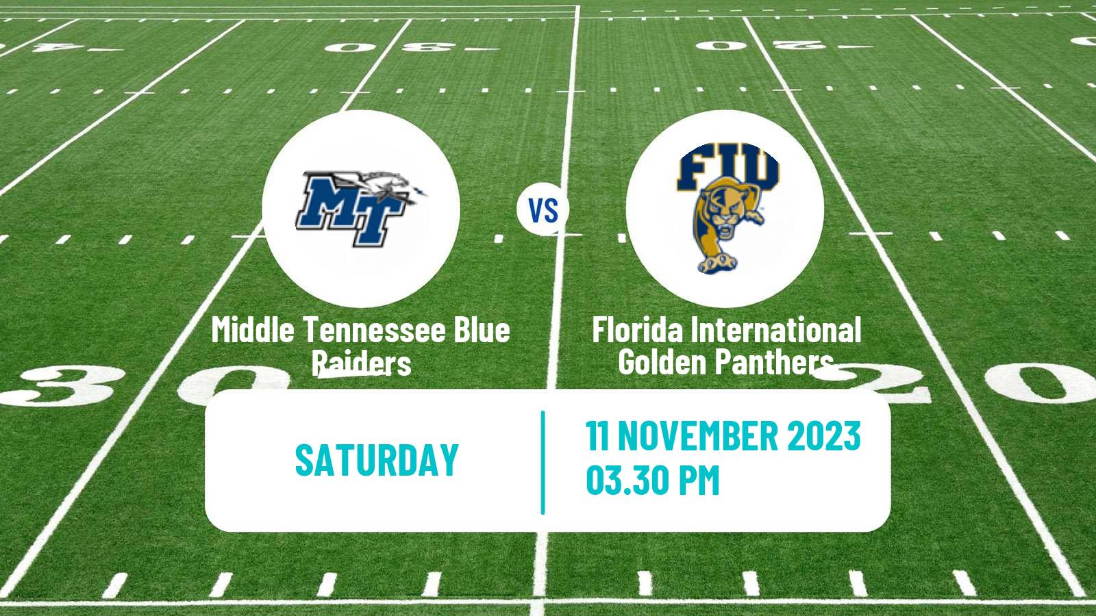 American football NCAA College Football Middle Tennessee Blue Raiders - Florida International Golden Panthers