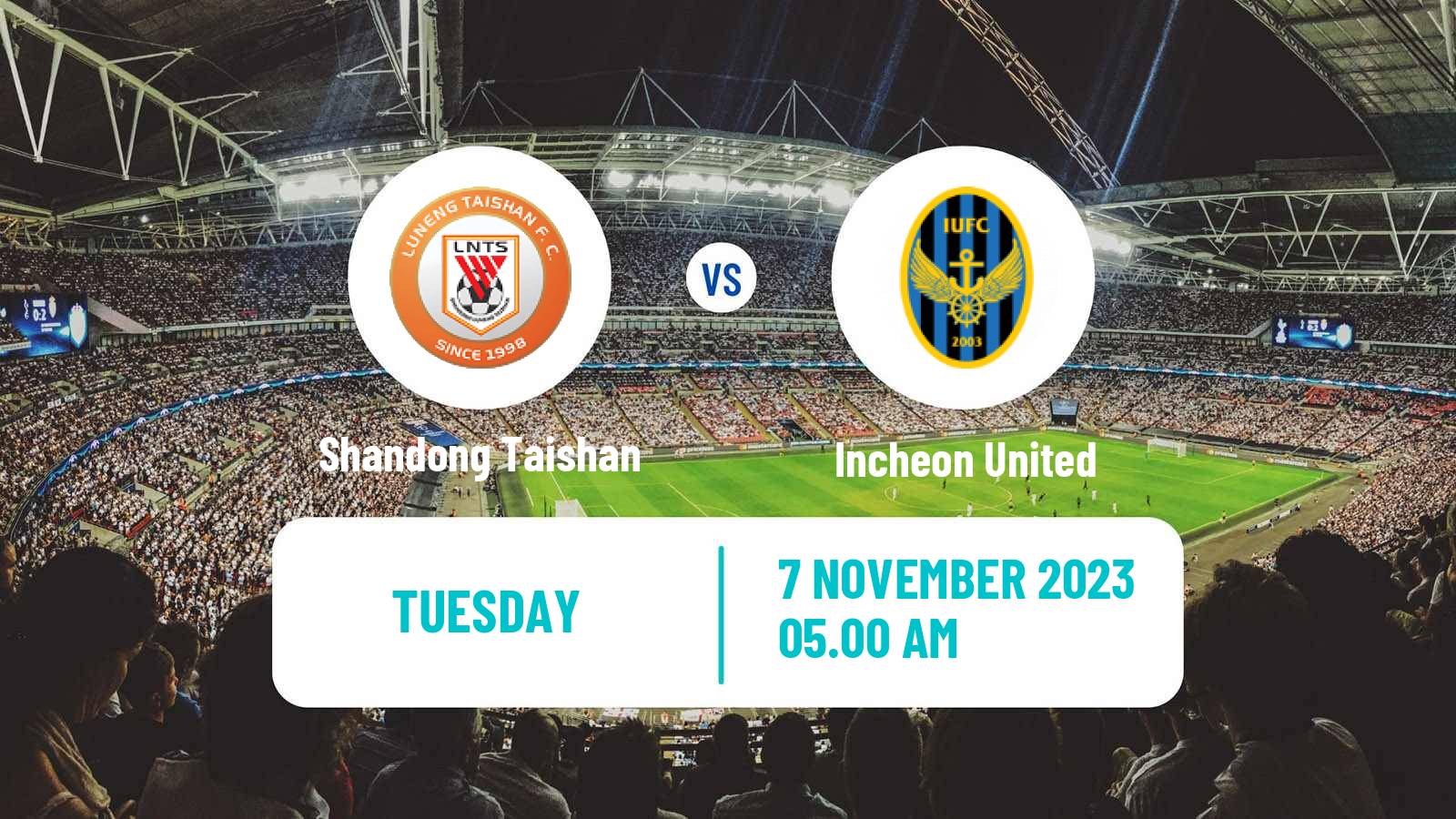 Soccer AFC Champions League Shandong Taishan - Incheon United