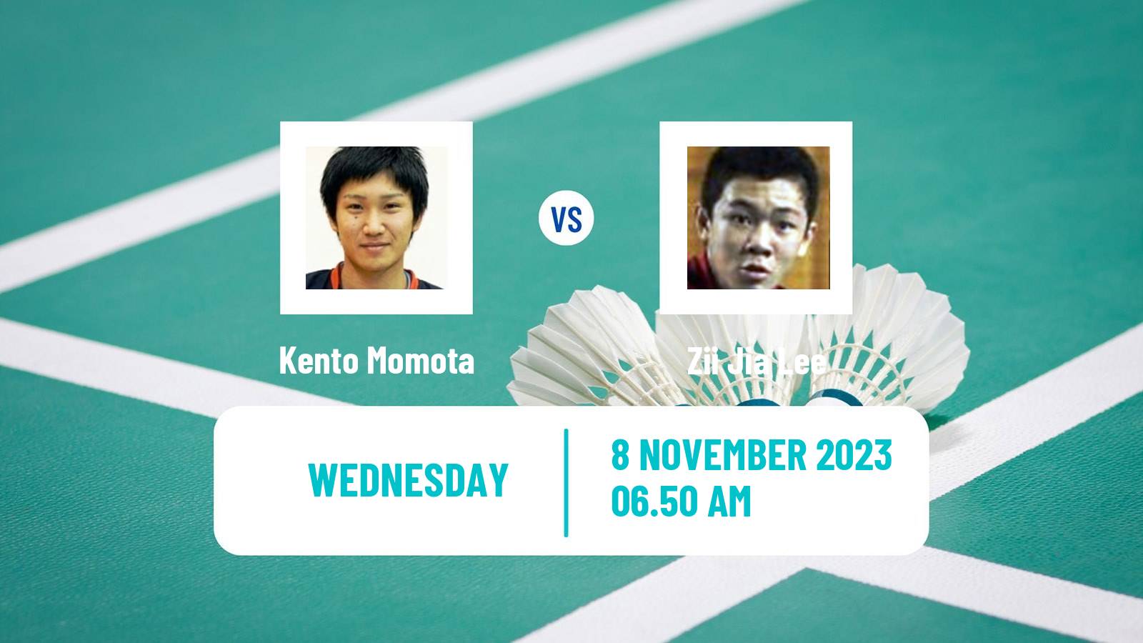 Badminton BWF World Tour Korea Masters Men Kento Momota - Zii Jia Lee