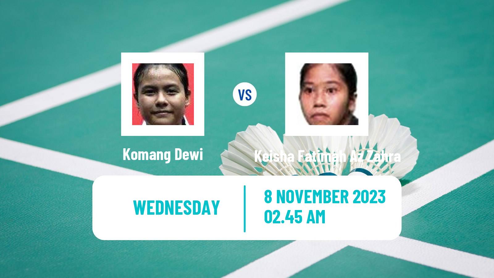 Badminton BWF World Tour Korea Masters Women Komang Dewi - Keisha Fatimah Az Zahra