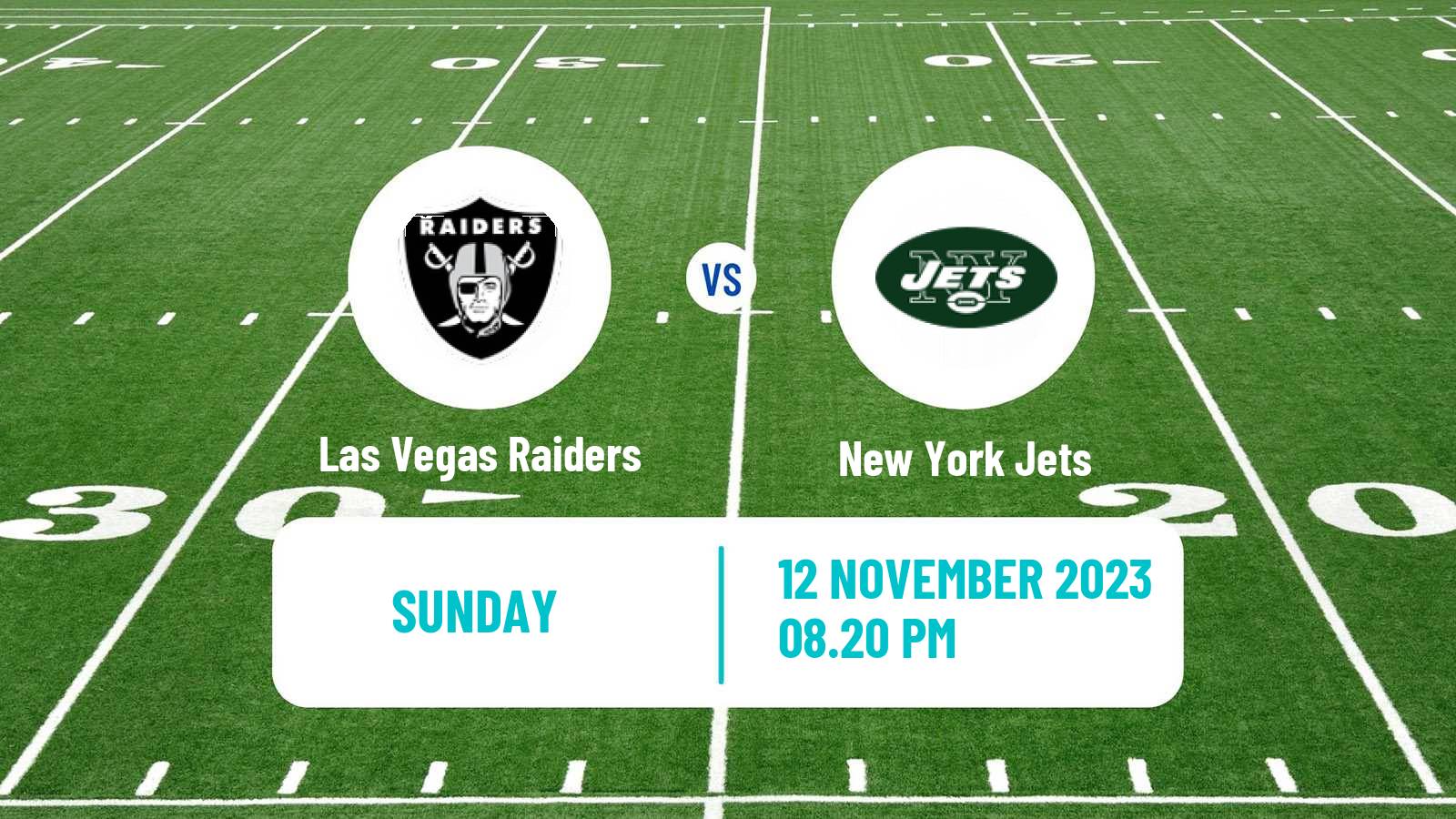 American football NFL Las Vegas Raiders - New York Jets