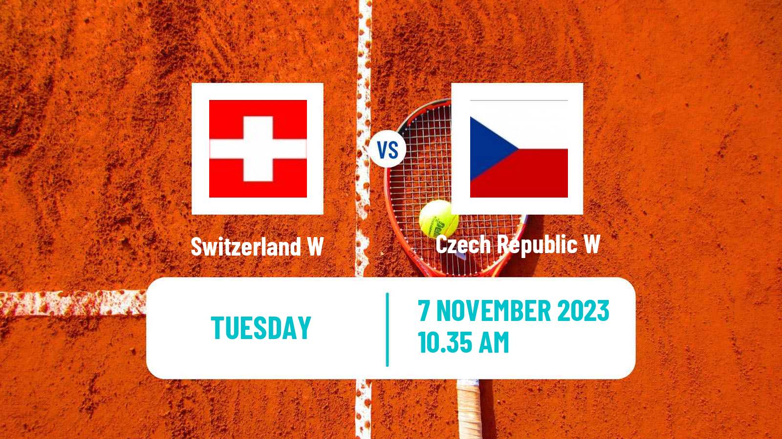 Tennis WTA Billie Jean King Cup World Group Teams Switzerland W - Czech Republic W