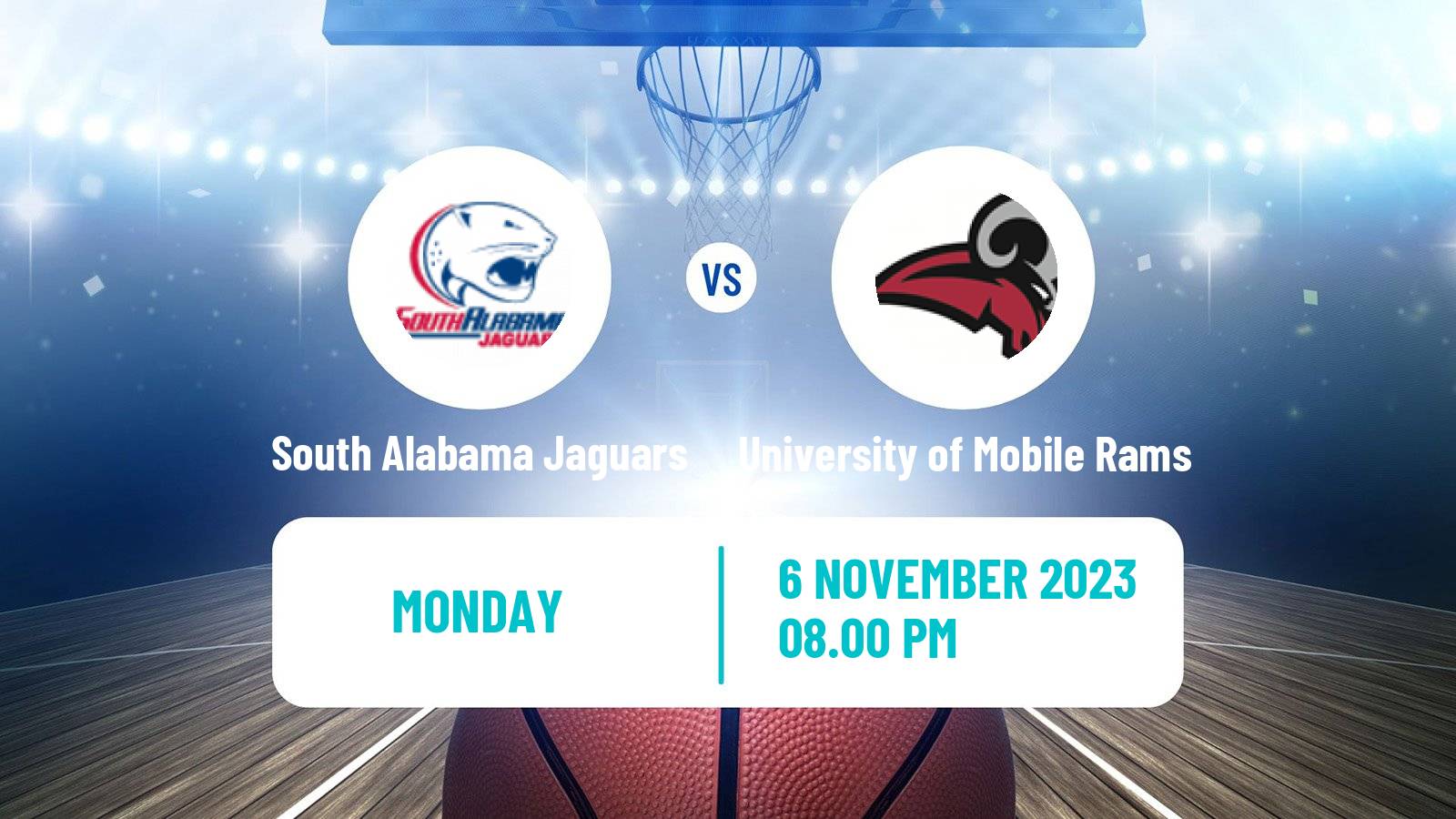 Basketball NCAA College Basketball South Alabama Jaguars - University of Mobile Rams