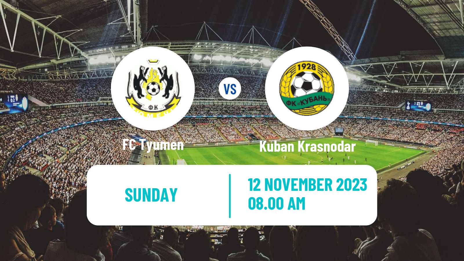 Soccer Russian FNL Tyumen - Kuban Krasnodar