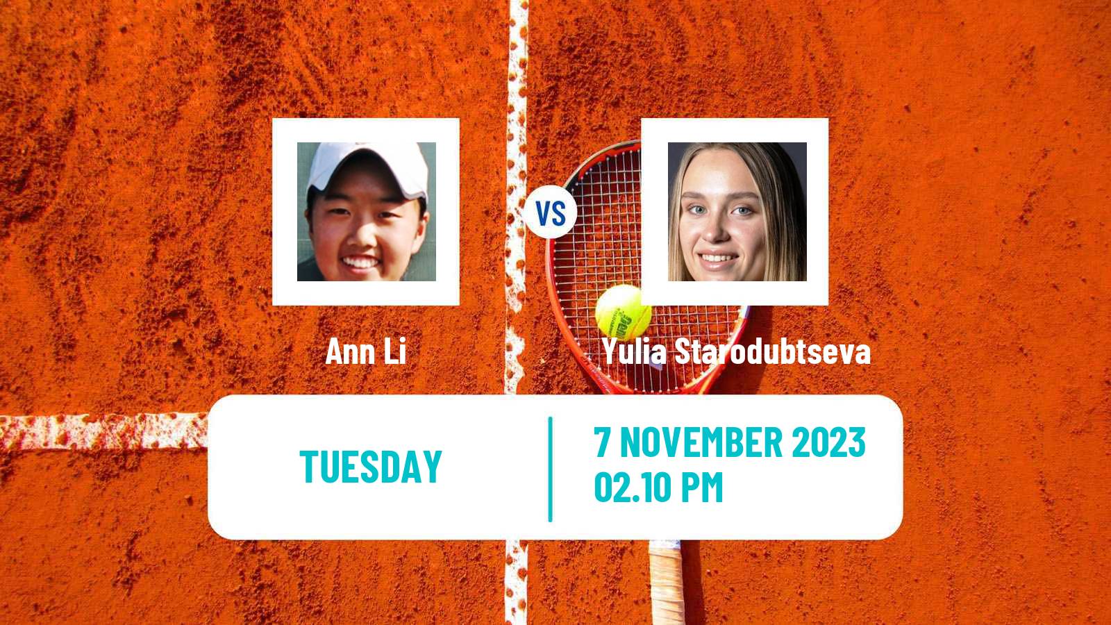 Tennis ITF W100 Charleston Sc 3 Women 2023 Ann Li - Yulia Starodubtseva