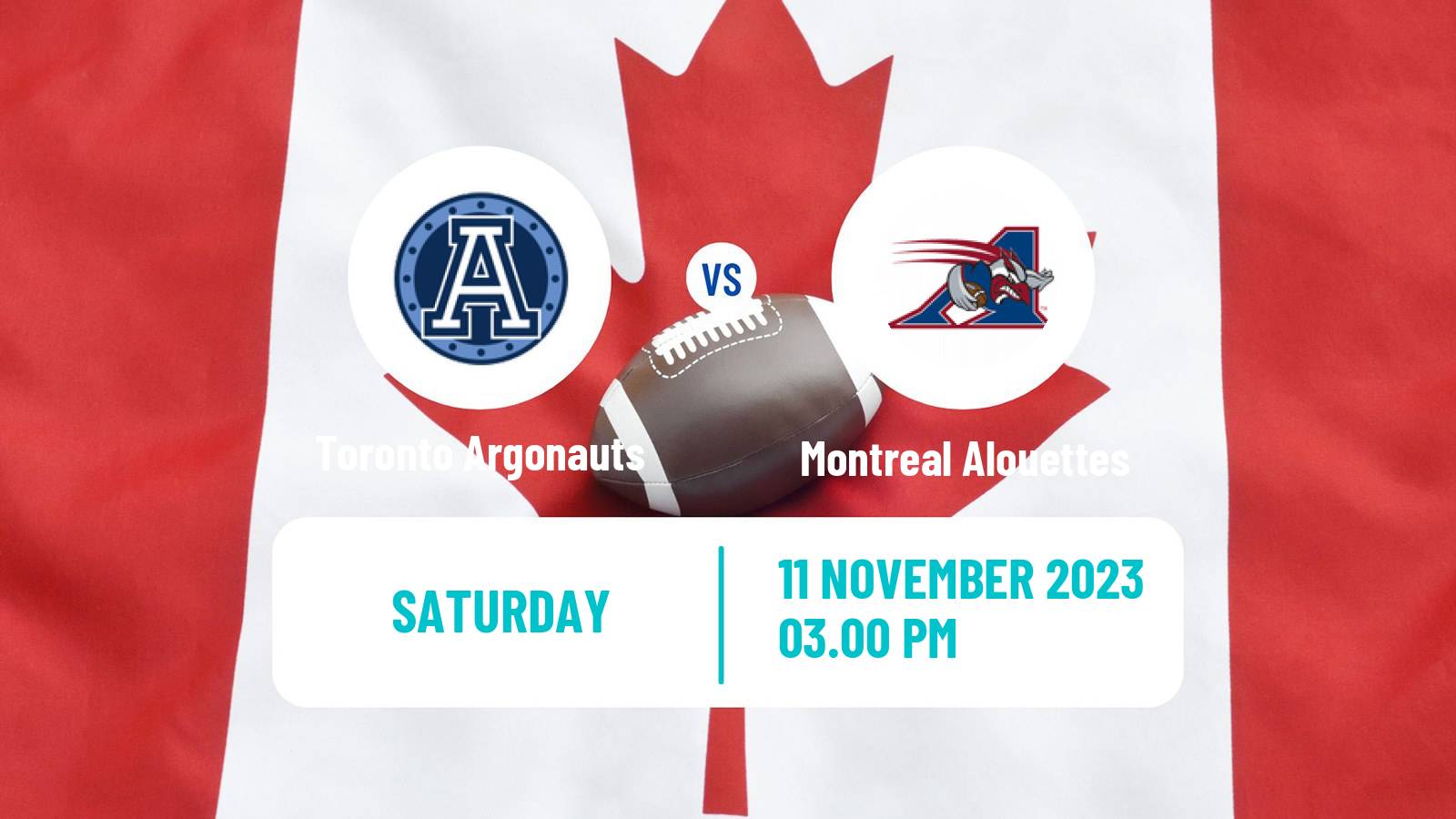 Canadian football CFL Toronto Argonauts - Montreal Alouettes