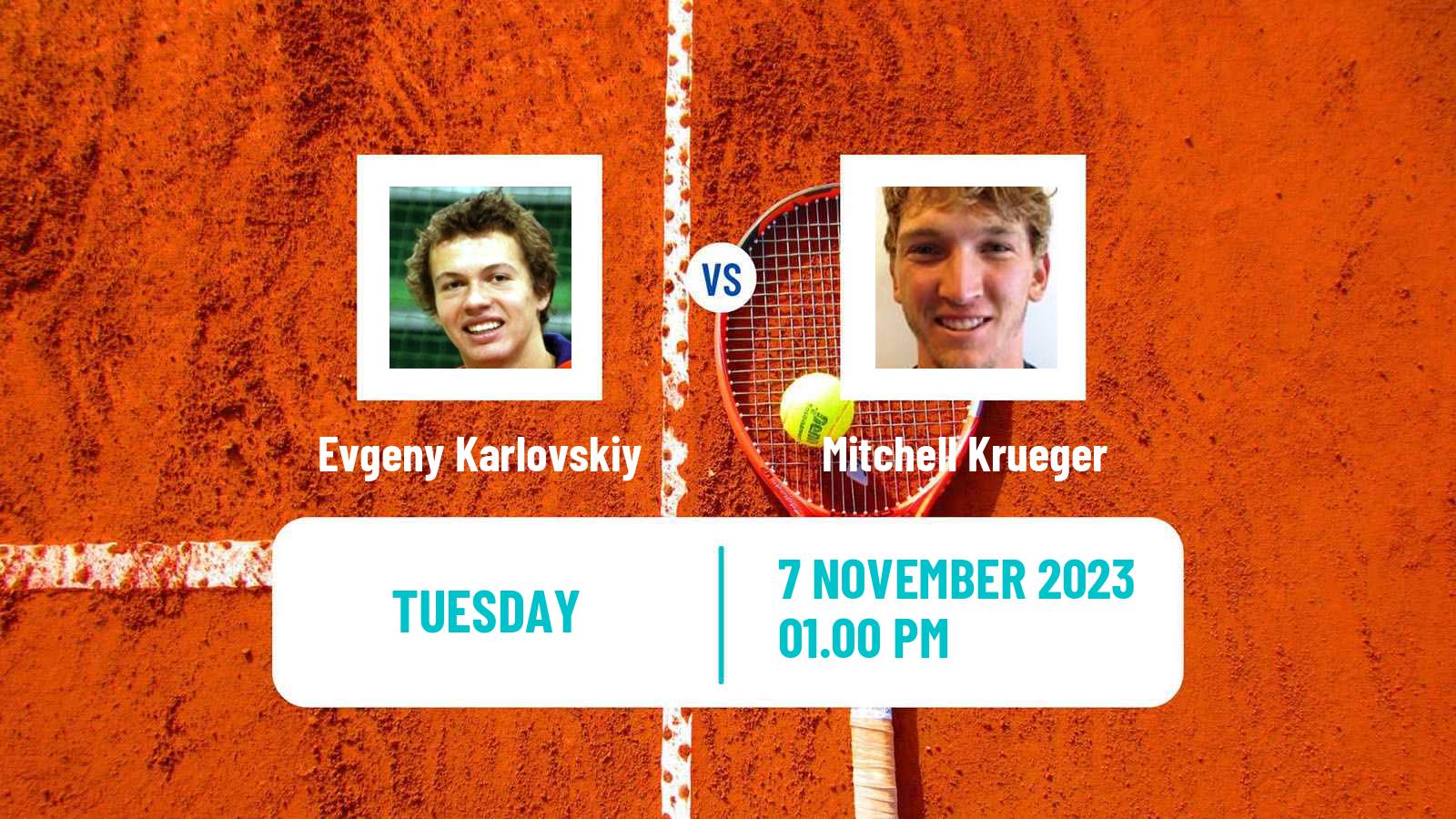 Tennis Knoxville Challenger Men Evgeny Karlovskiy - Mitchell Krueger