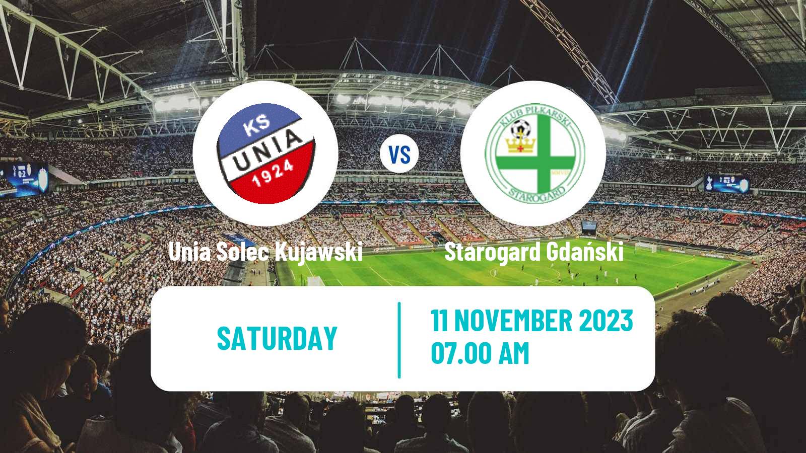 Soccer Polish Division 3 - Group II Unia Solec Kujawski - Starogard Gdański