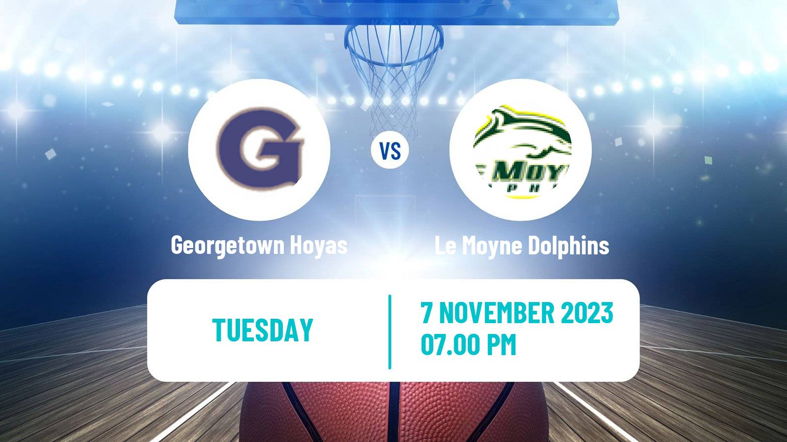 Basketball NCAA College Basketball Georgetown Hoyas - Le Moyne Dolphins