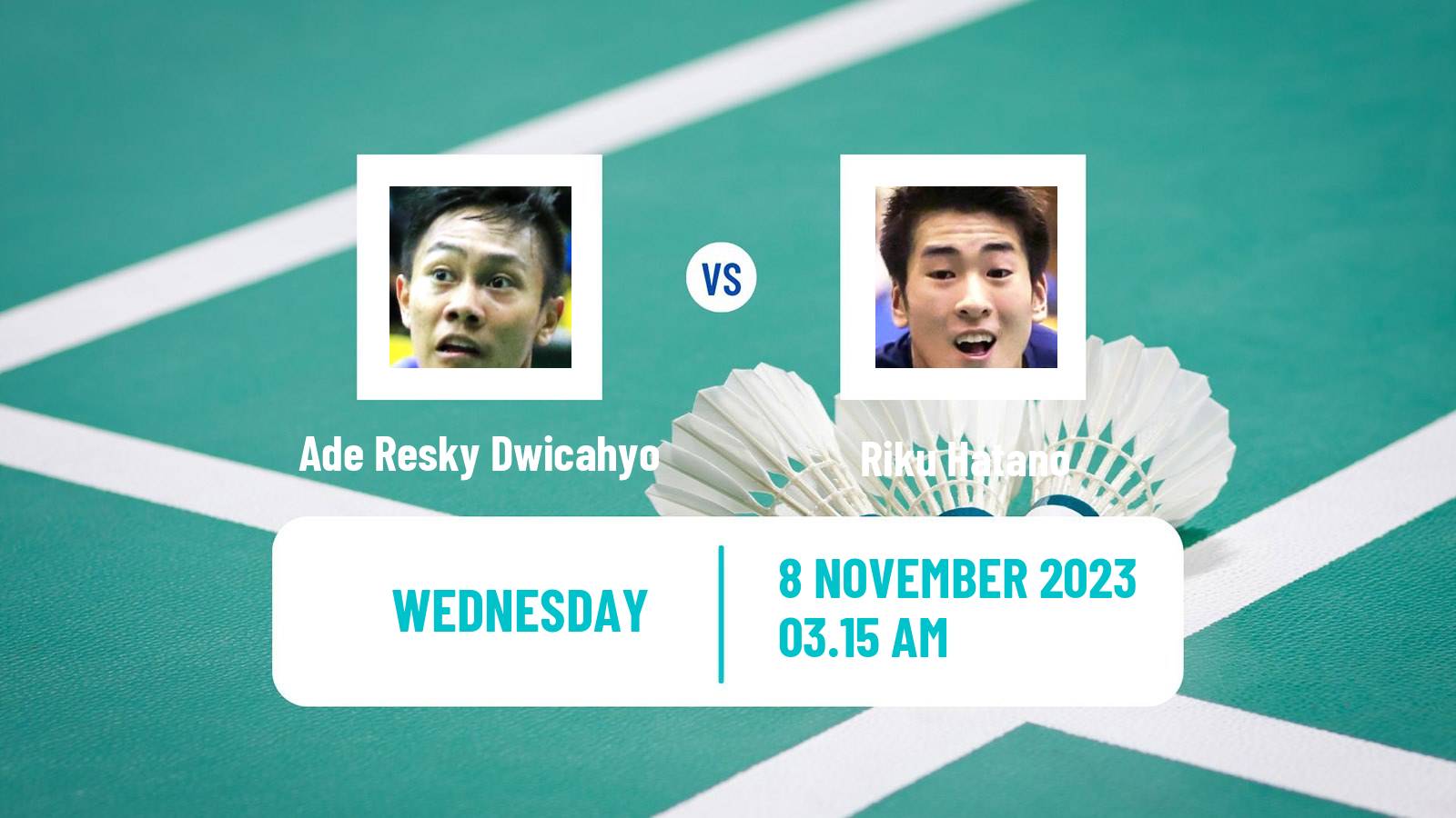 Badminton BWF World Tour Korea Masters Men Ade Resky Dwicahyo - Riku Hatano