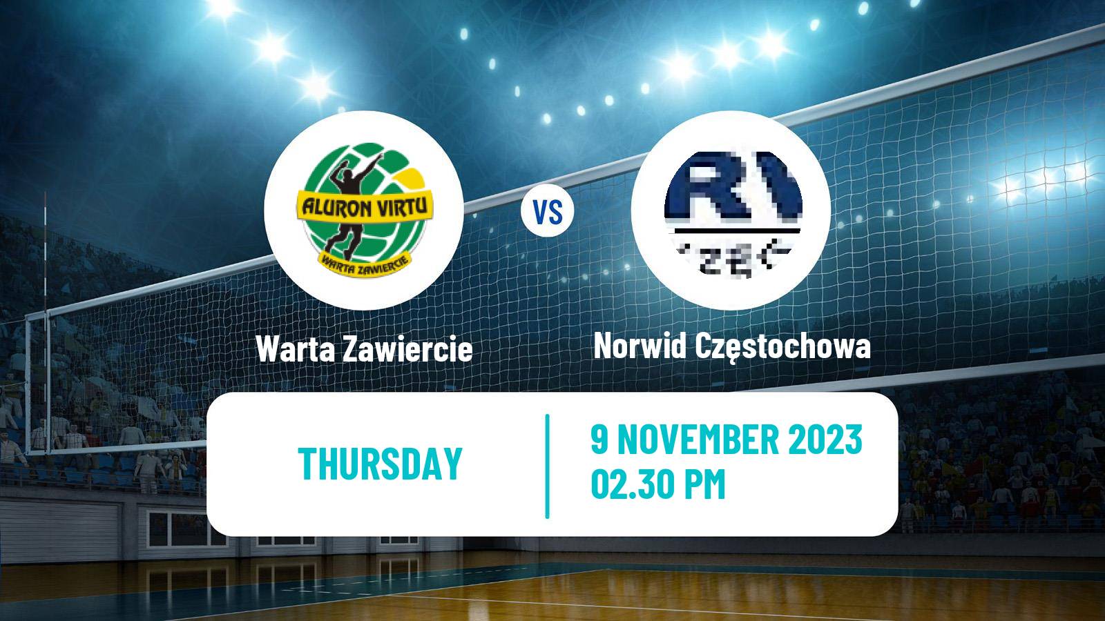 Volleyball Polish PlusLiga Warta Zawiercie - Norwid Częstochowa