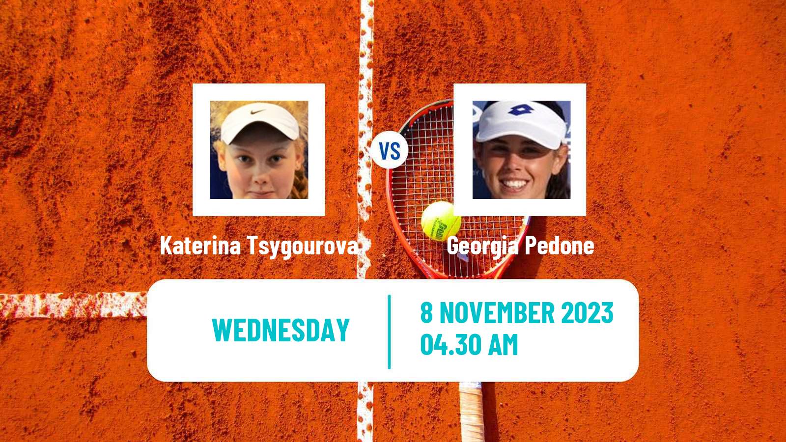 Tennis ITF W25 Solarino 2 Women Katerina Tsygourova - Georgia Pedone