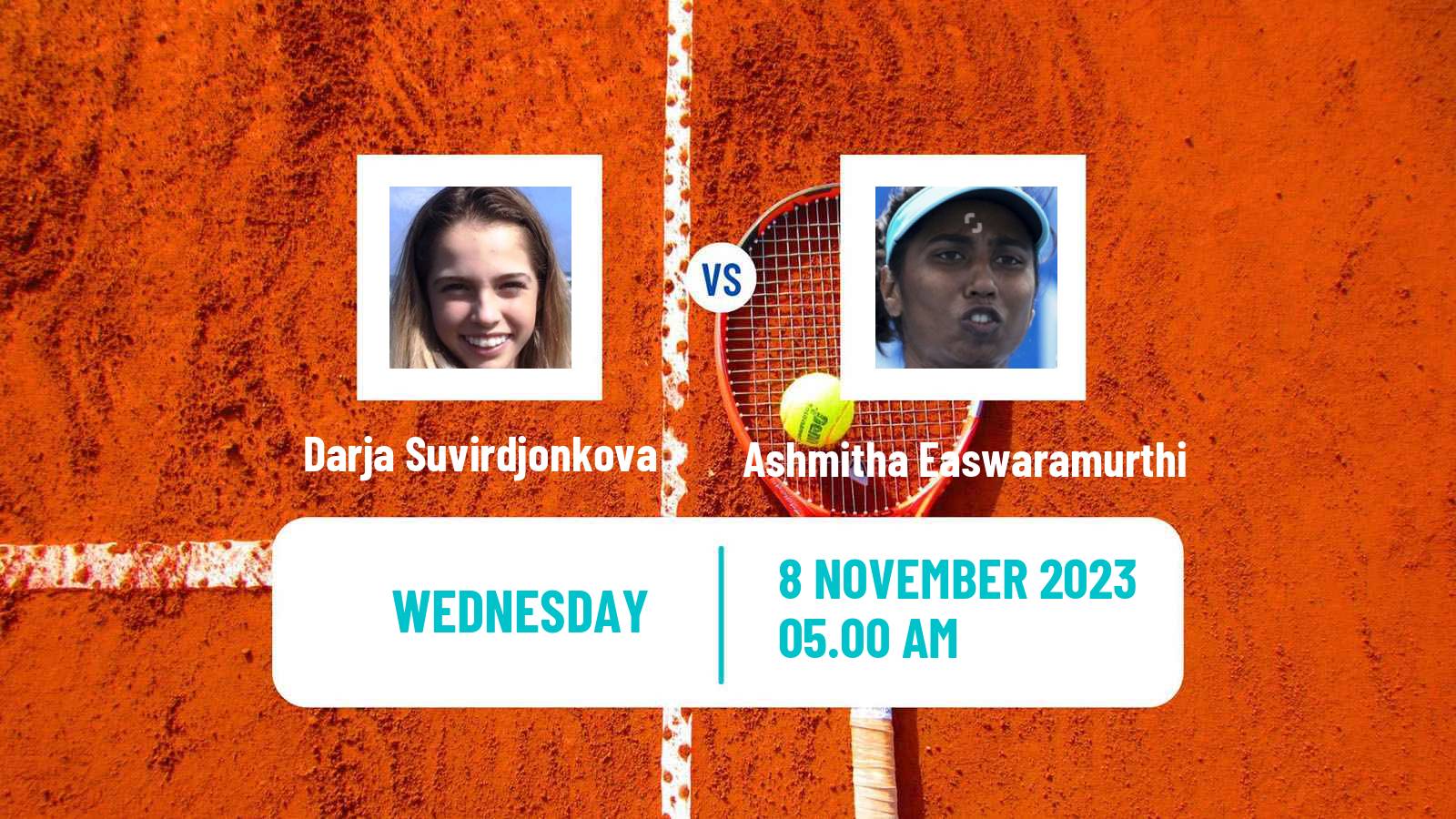 Tennis ITF W15 Sharm Elsheikh 23 Women Darja Suvirdjonkova - Ashmitha Easwaramurthi
