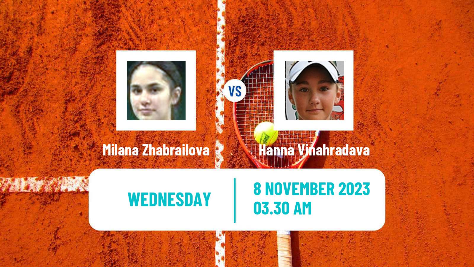 Tennis ITF W15 Monastir 39 Women Milana Zhabrailova - Hanna Vinahradava