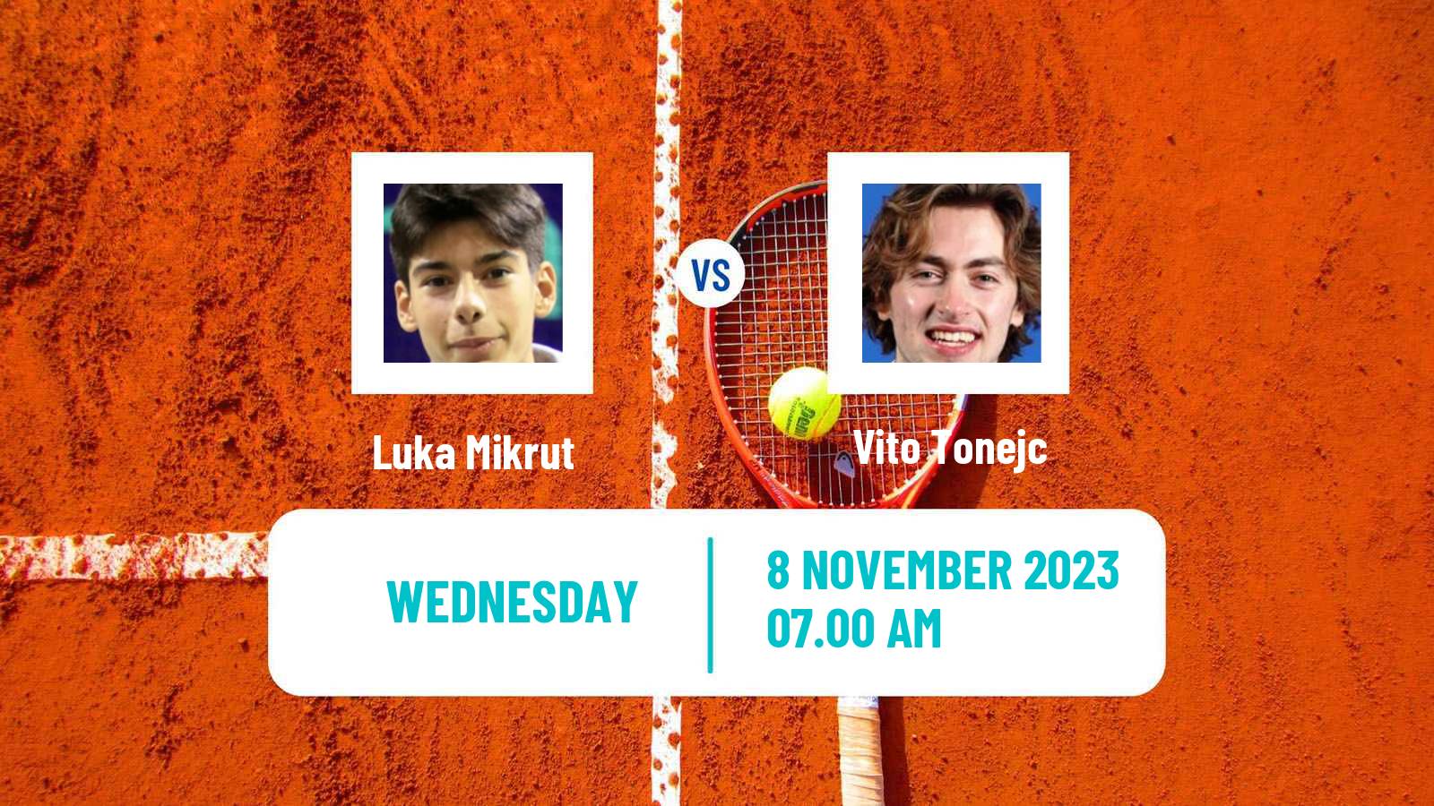 Tennis ITF M25 Trnava 2 Men Luka Mikrut - Vito Tonejc