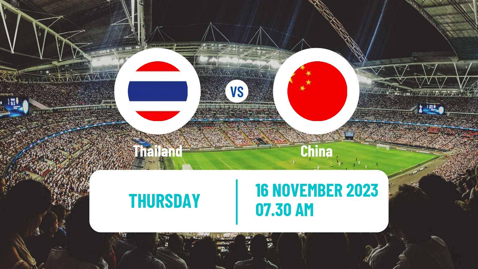 Soccer FIFA World Cup Thailand - China