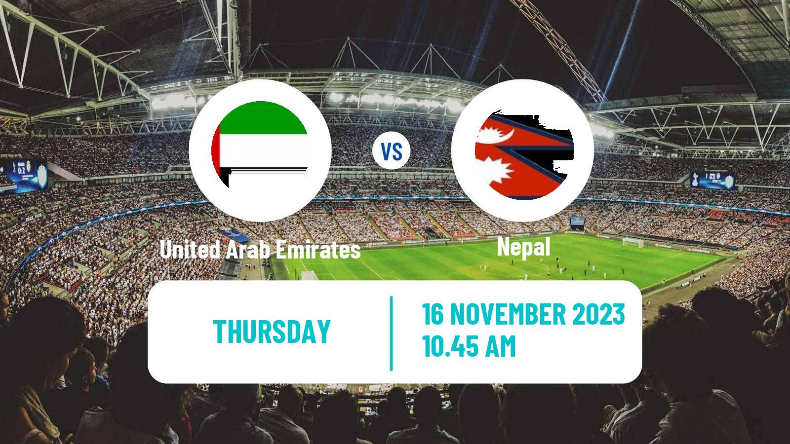 Soccer FIFA World Cup United Arab Emirates - Nepal