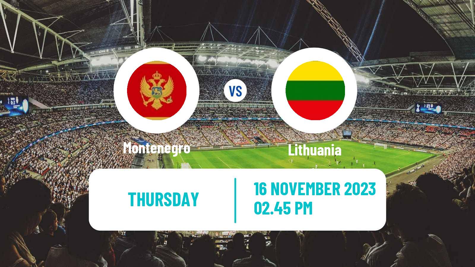 Soccer UEFA Euro Montenegro - Lithuania