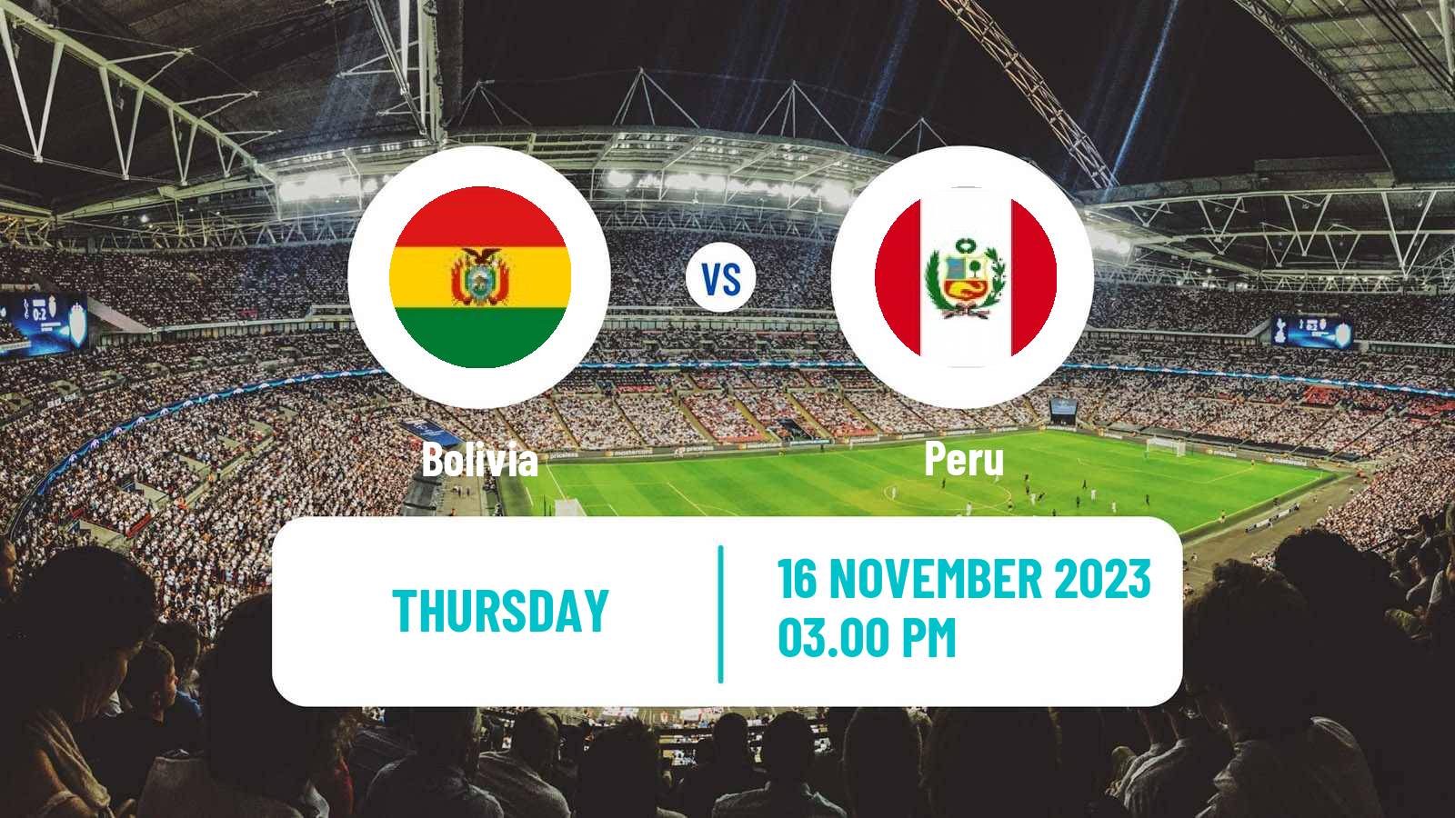 Soccer FIFA World Cup Bolivia - Peru