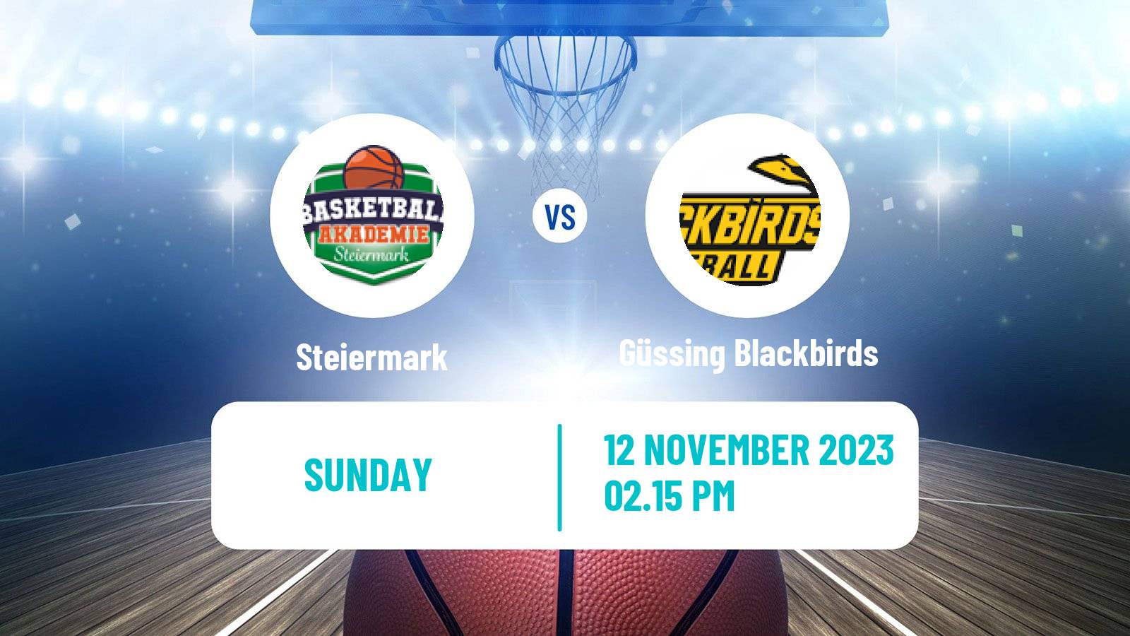 Basketball Austrian Zweite Liga Basketball Steiermark - Güssing Blackbirds