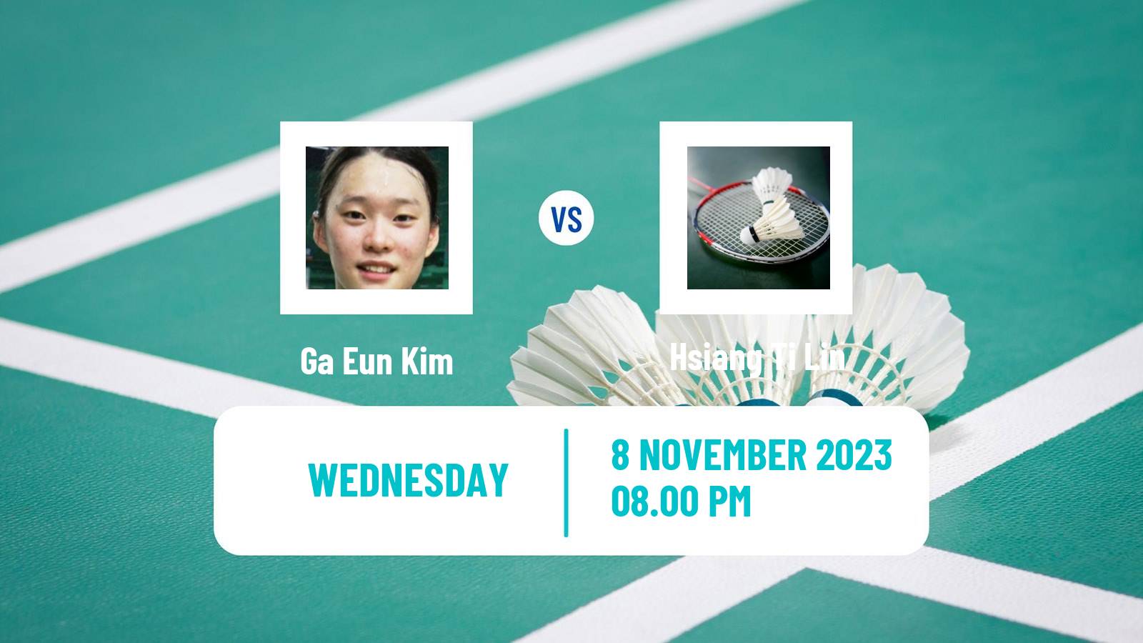 Badminton BWF World Tour Korea Masters Women Ga Eun Kim - Hsiang Ti Lin