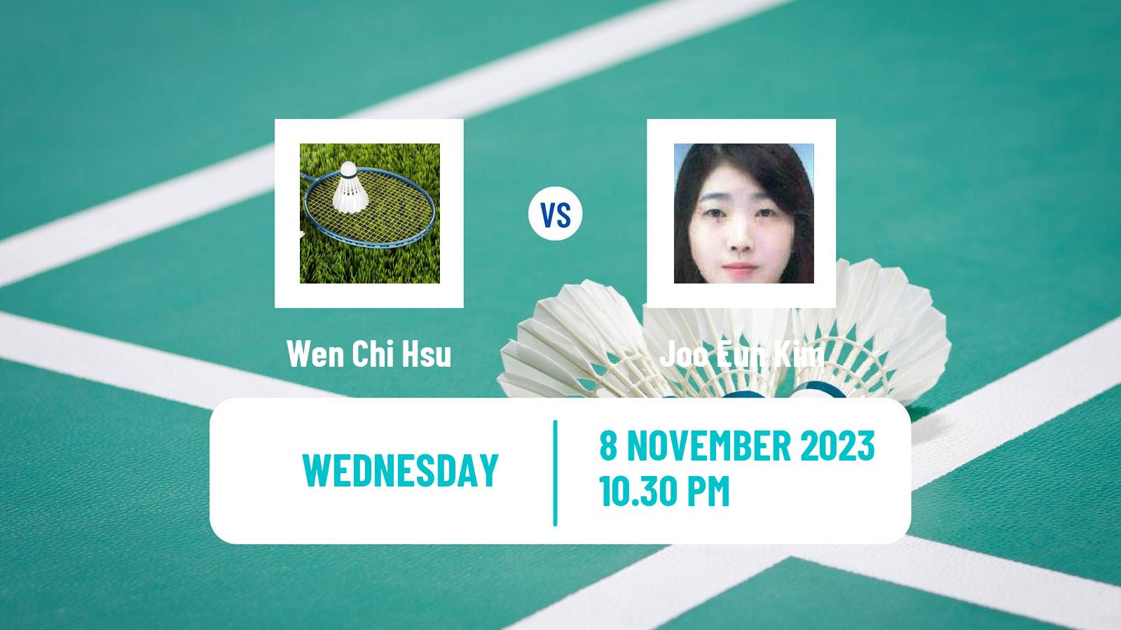 Badminton BWF World Tour Korea Masters Women Wen Chi Hsu - Joo Eun Kim