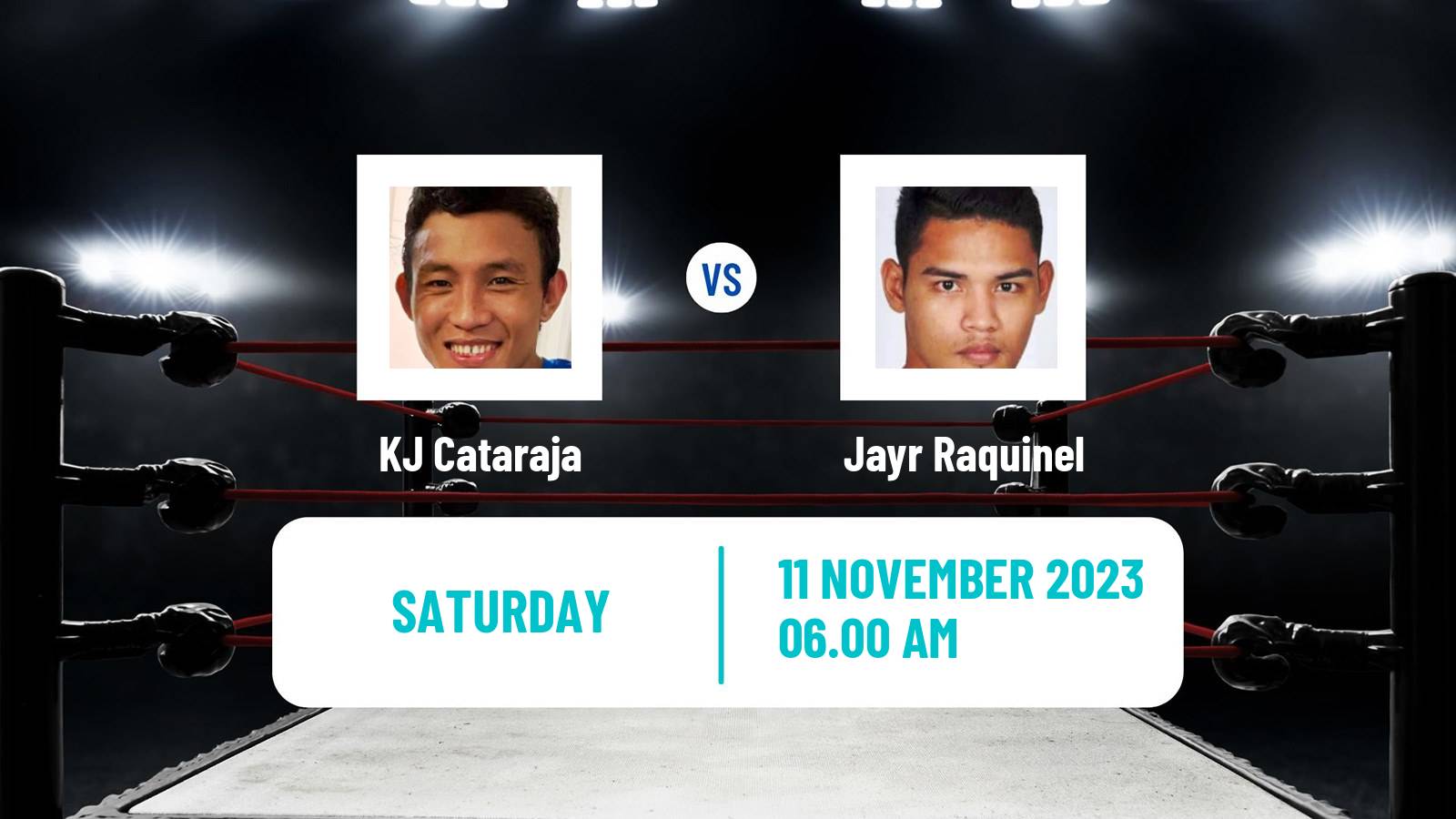 Boxing Super Flyweight Opbf Title Men KJ Cataraja - Jayr Raquinel