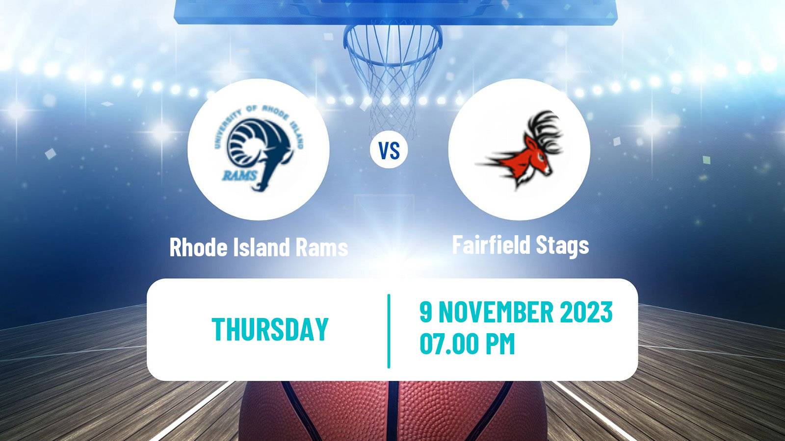 Basketball NCAA College Basketball Rhode Island Rams - Fairfield Stags