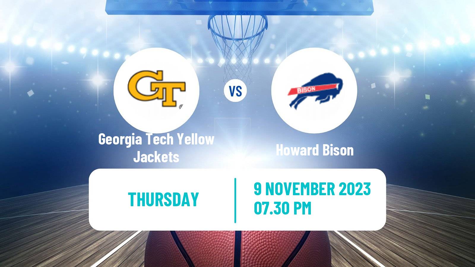 Basketball NCAA College Basketball Georgia Tech Yellow Jackets - Howard Bison