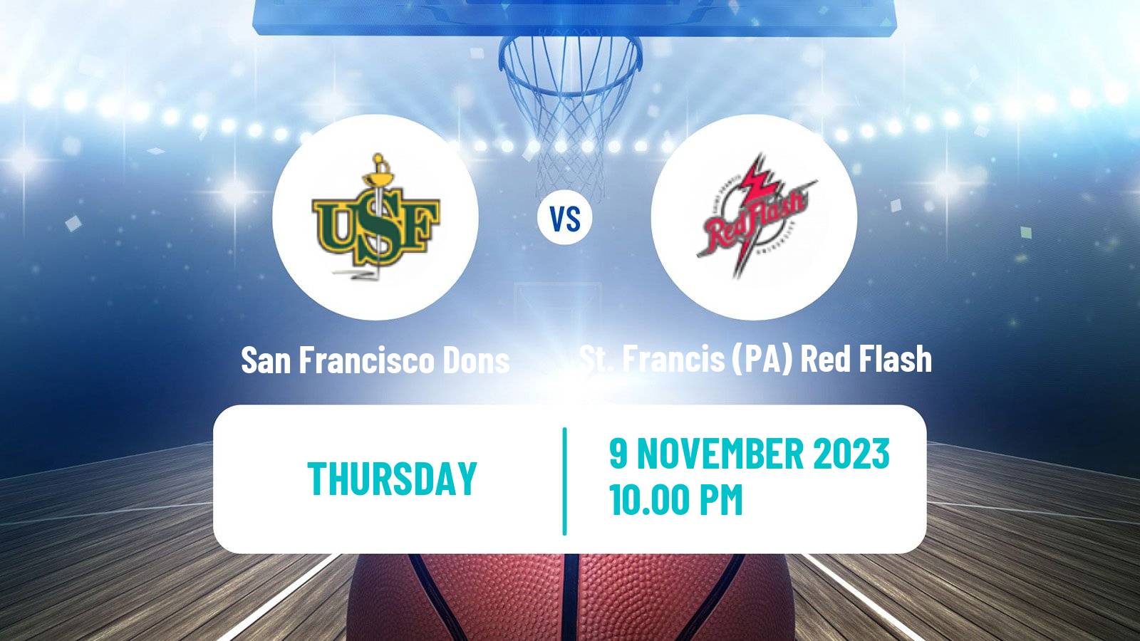 Basketball NCAA College Basketball San Francisco Dons - St. Francis (PA) Red Flash
