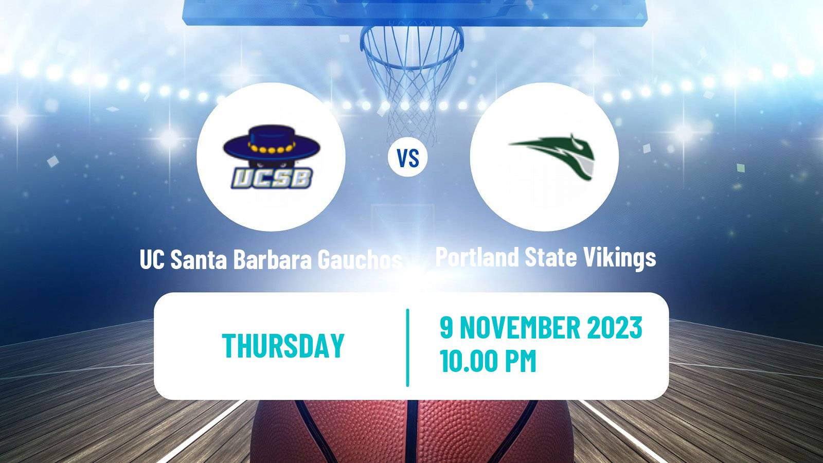 Basketball NCAA College Basketball UC Santa Barbara Gauchos - Portland State Vikings