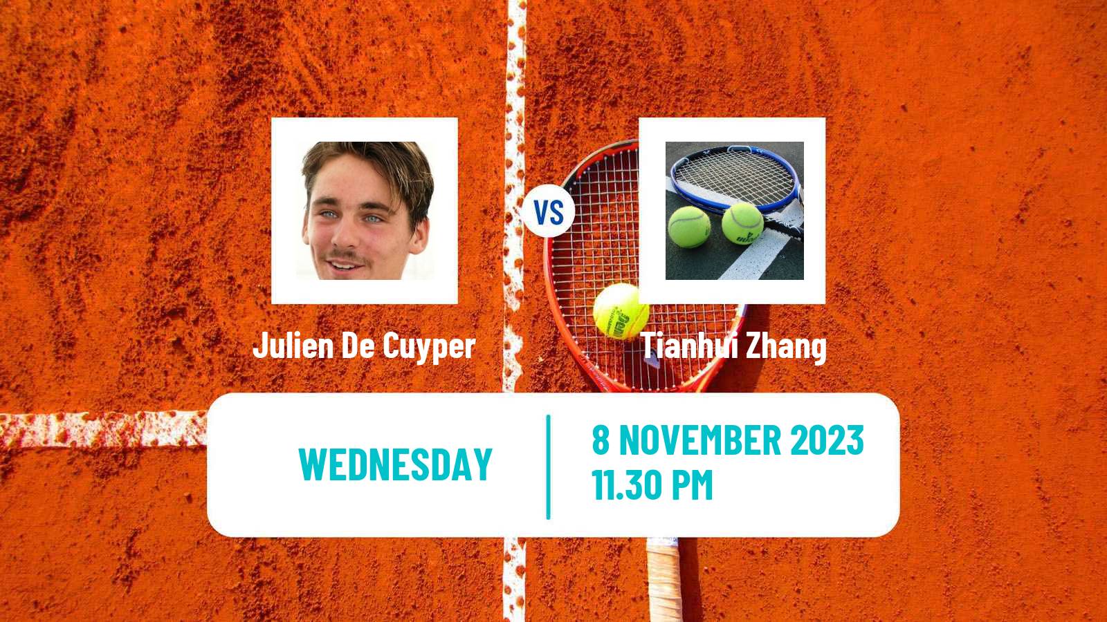 Tennis ITF M15 Hua Hin Men Julien De Cuyper - Tianhui Zhang