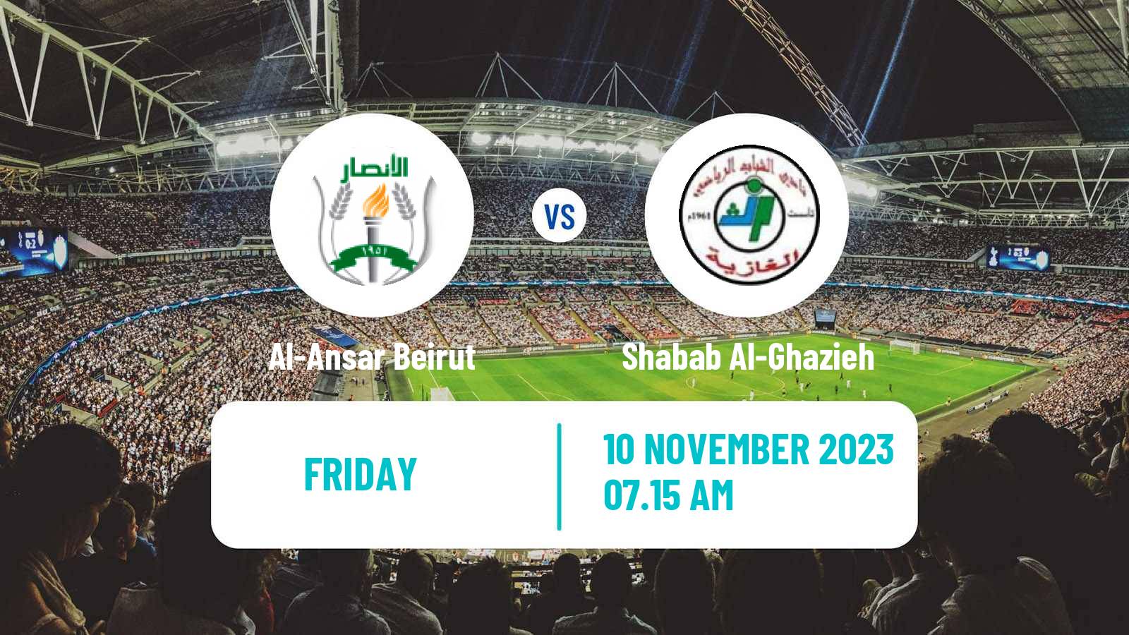 Soccer Lebanese Premier League Al-Ansar Beirut - Shabab Al-Ghazieh