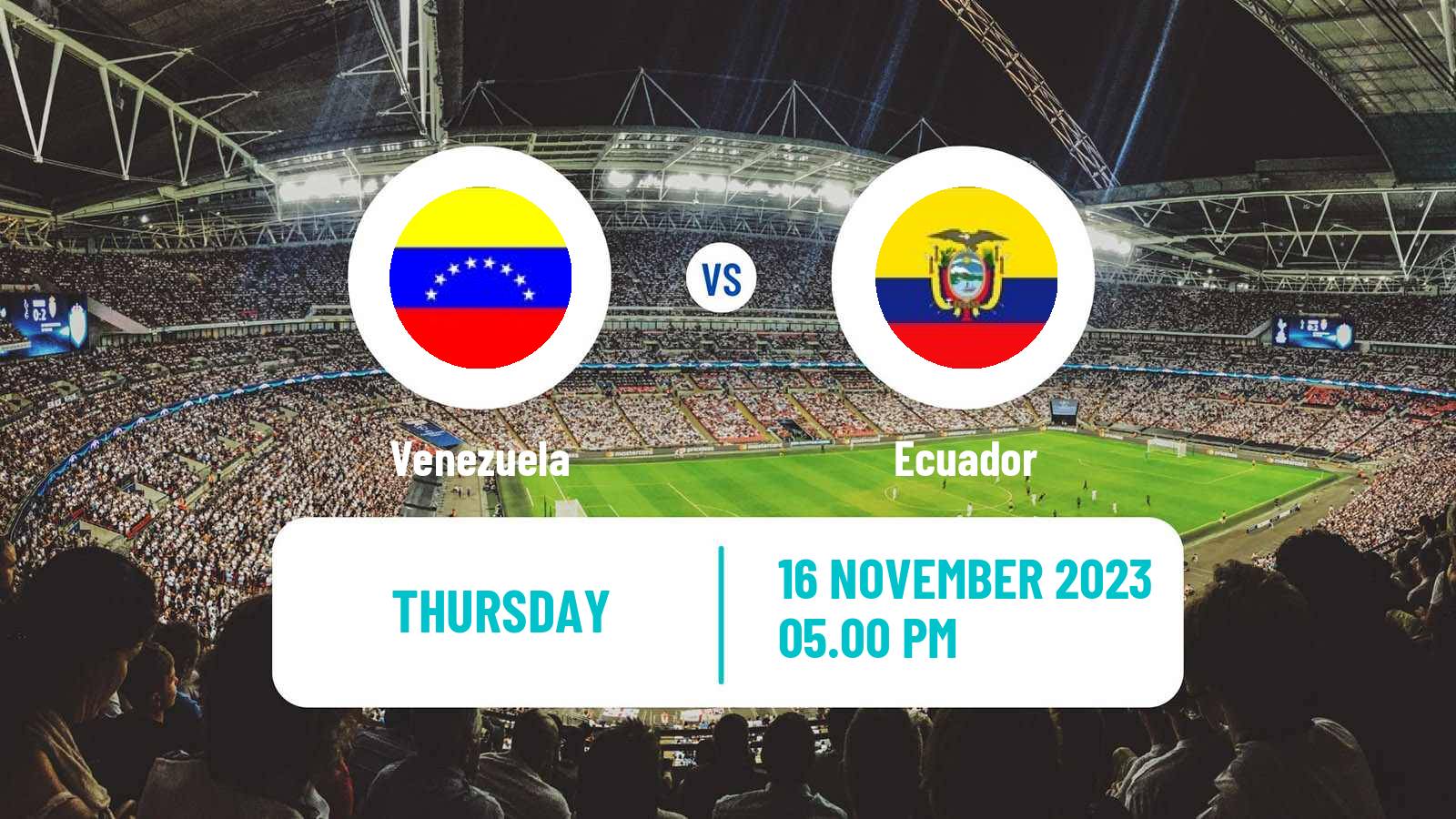 Soccer FIFA World Cup Venezuela - Ecuador