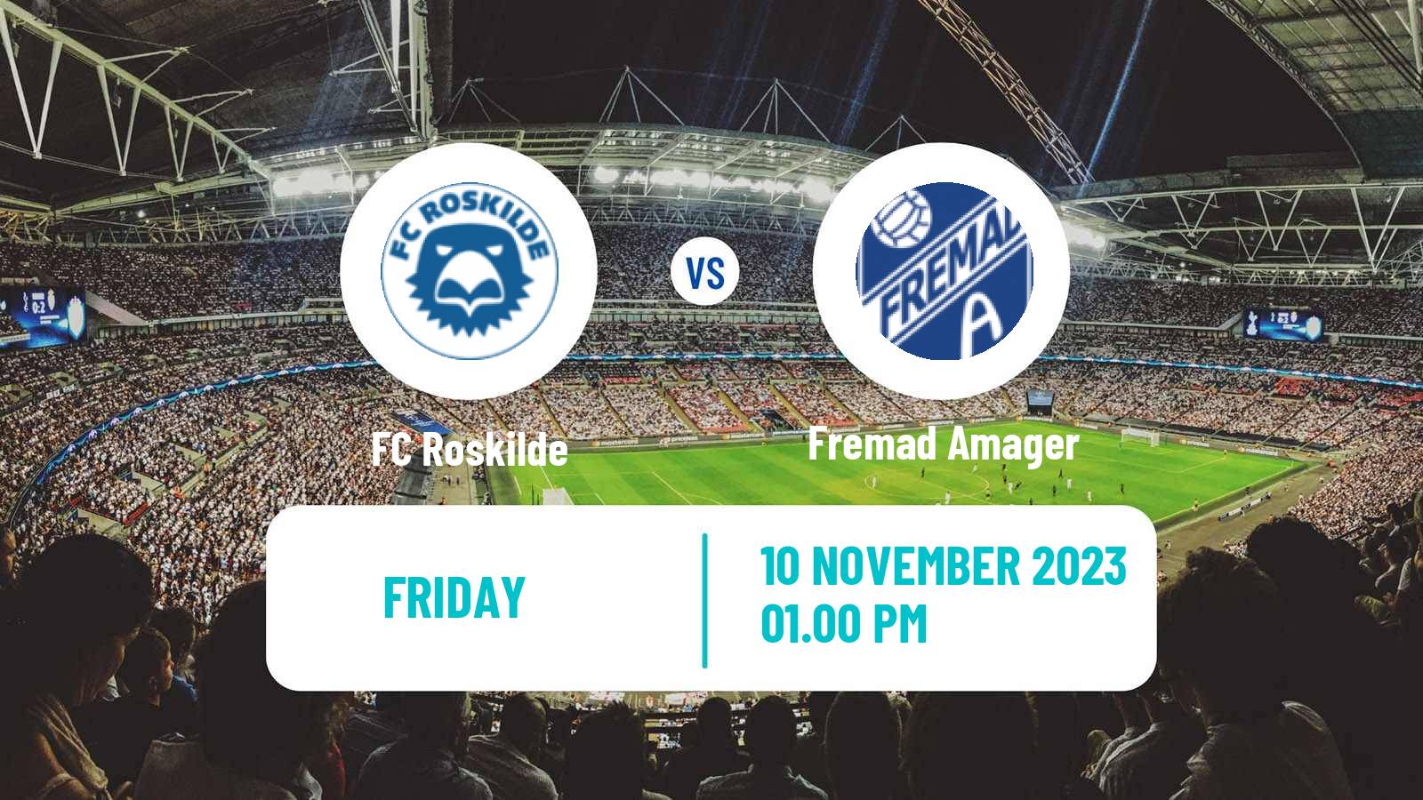 Soccer Danish 2 Division Roskilde - Fremad Amager