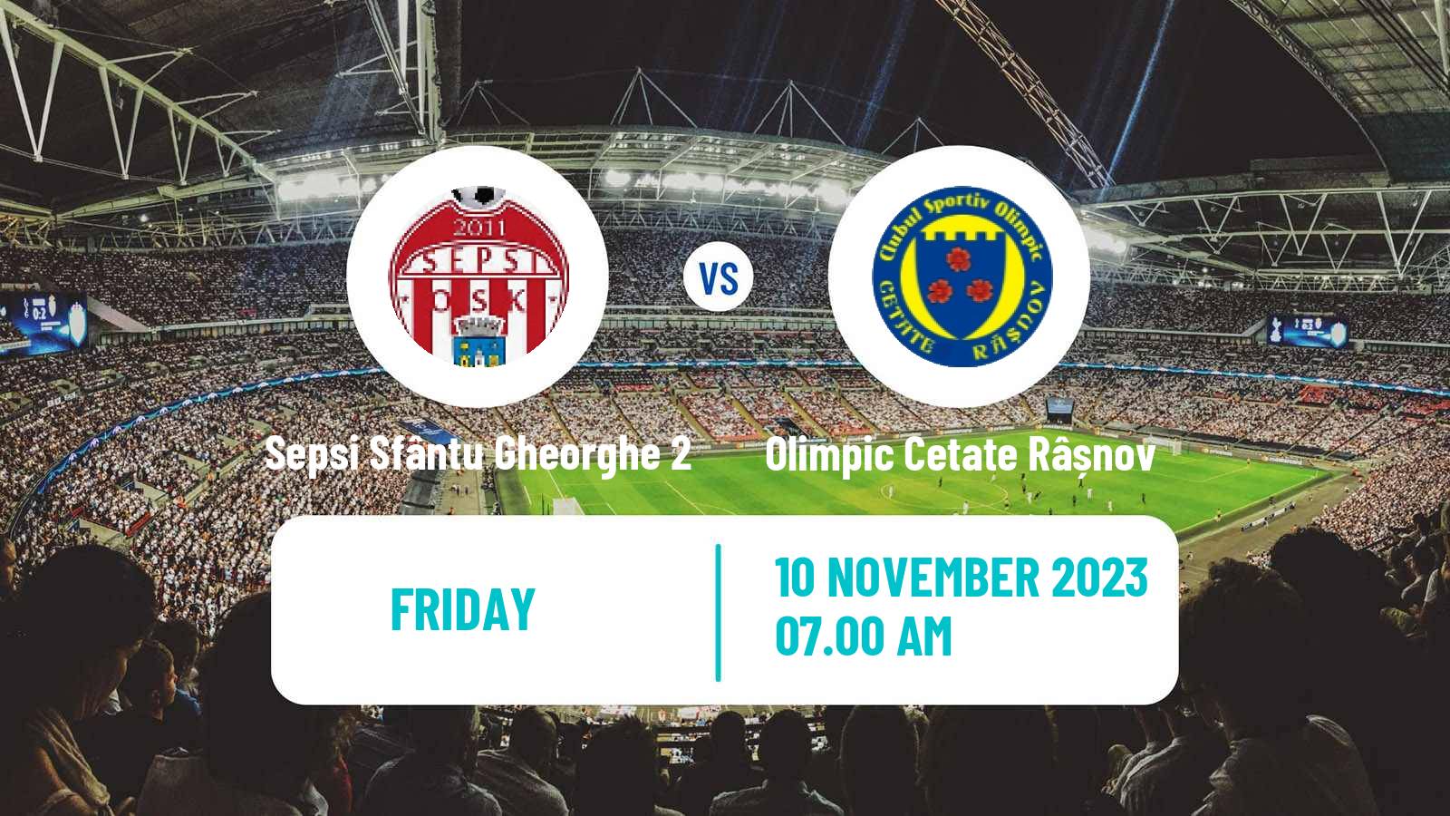 Soccer Romanian Liga 3 - Seria 5 Sepsi Sfântu Gheorghe 2 - Olimpic Cetate Râșnov