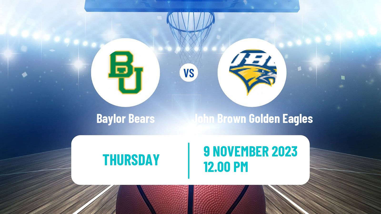 Basketball NCAA College Basketball Baylor Bears - John Brown Golden Eagles