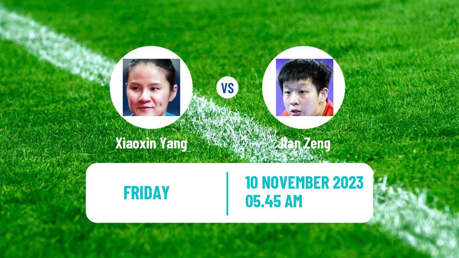 Table tennis Wtt Contender Taiyuan Women Xiaoxin Yang - Jian Zeng