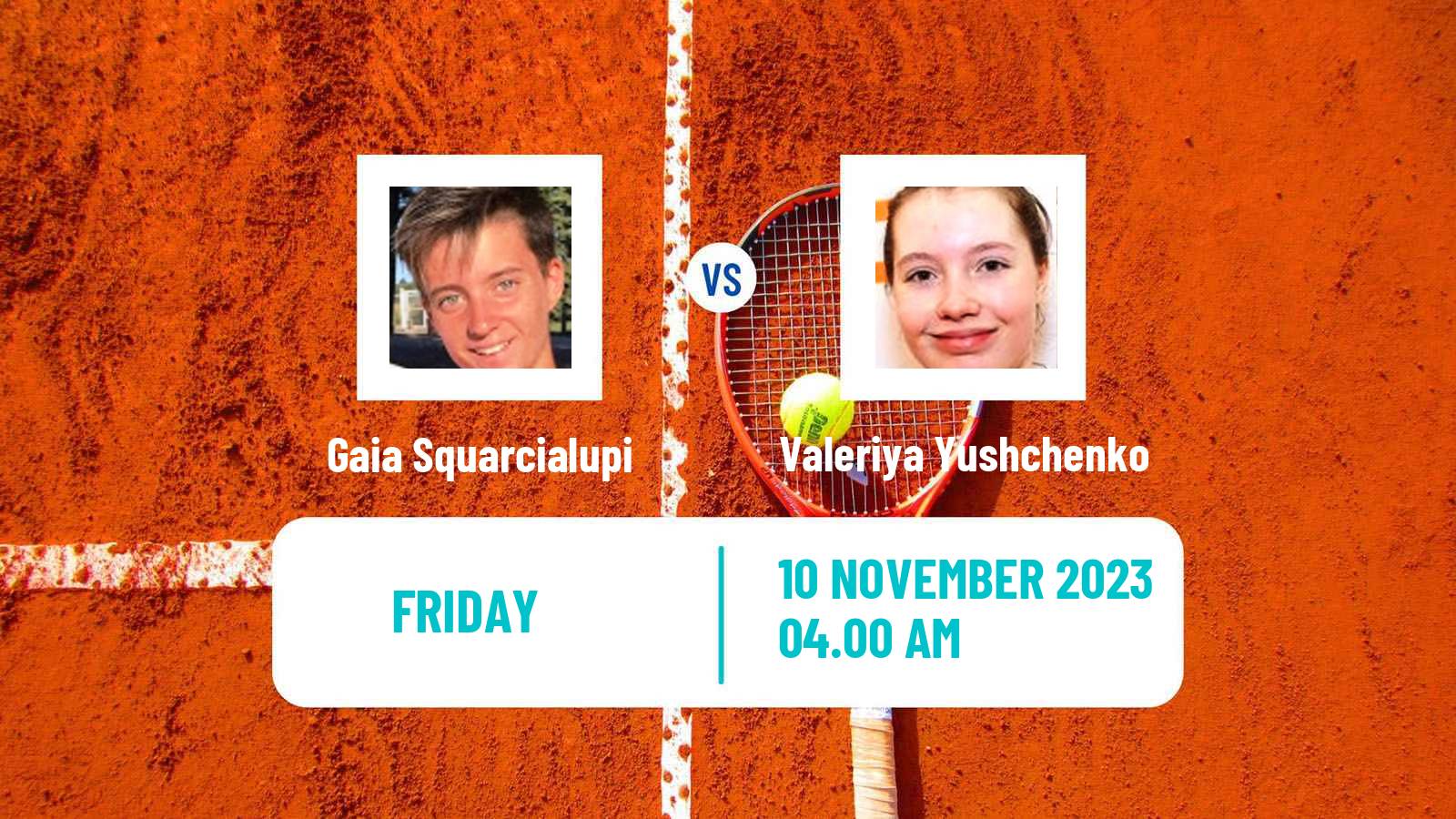 Tennis ITF W15 Antalya 17 Women Gaia Squarcialupi - Valeriya Yushchenko