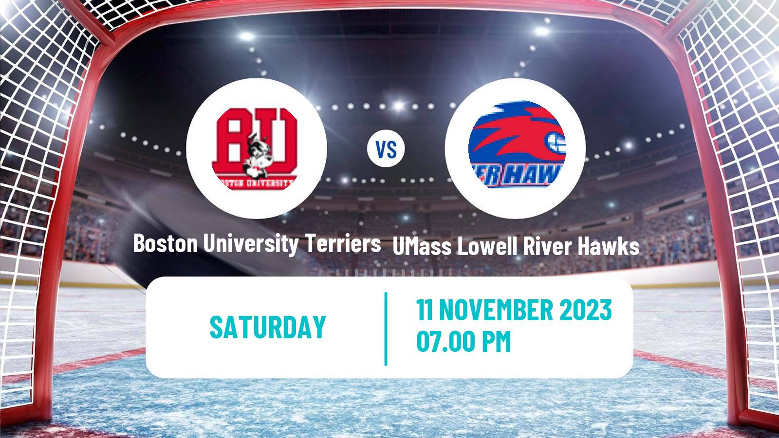 Hockey NCAA Hockey Boston University Terriers - UMass Lowell River Hawks