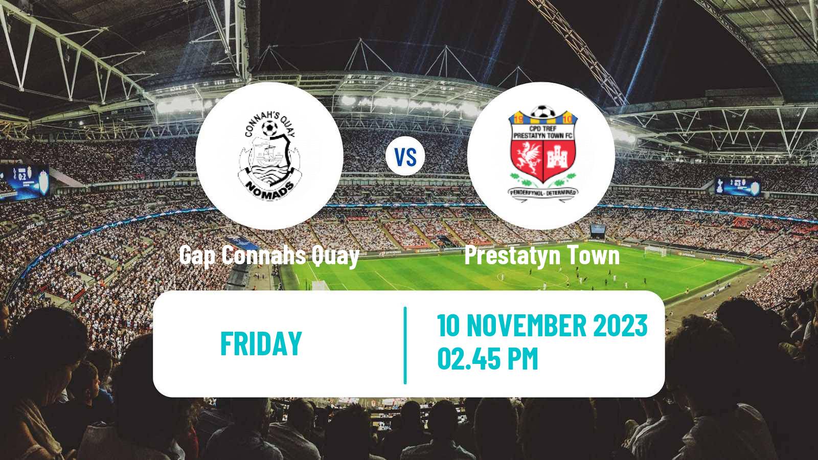 Soccer Welsh FA Cup Gap Connahs Quay - Prestatyn Town