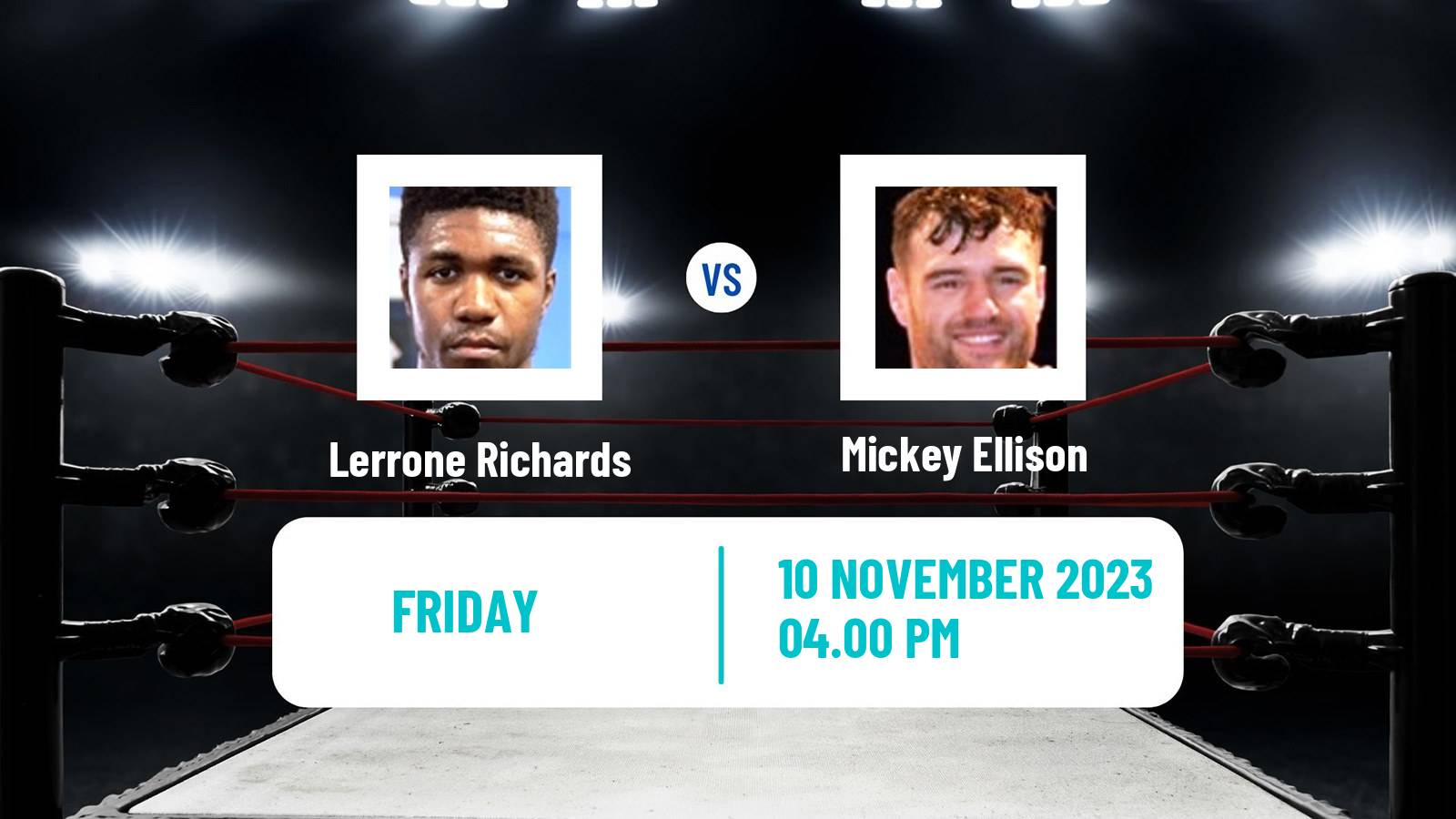 Boxing Super Middleweight Others Matches Men Lerrone Richards - Mickey Ellison