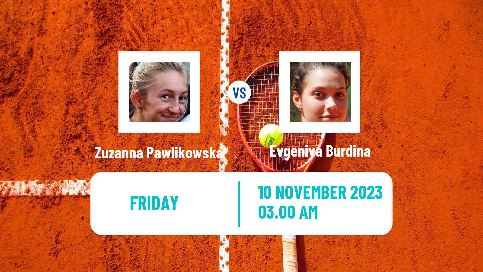 Tennis ITF W15 Sharm Elsheikh 17 Women Zuzanna Pawlikowska - Evgeniya Burdina