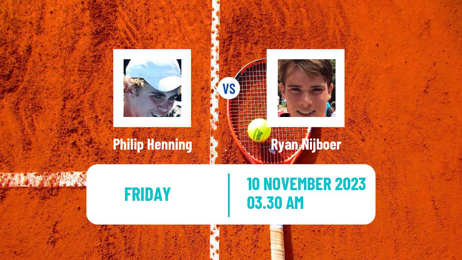 Tennis ITF M25 Monastir 7 Men Philip Henning - Ryan Nijboer